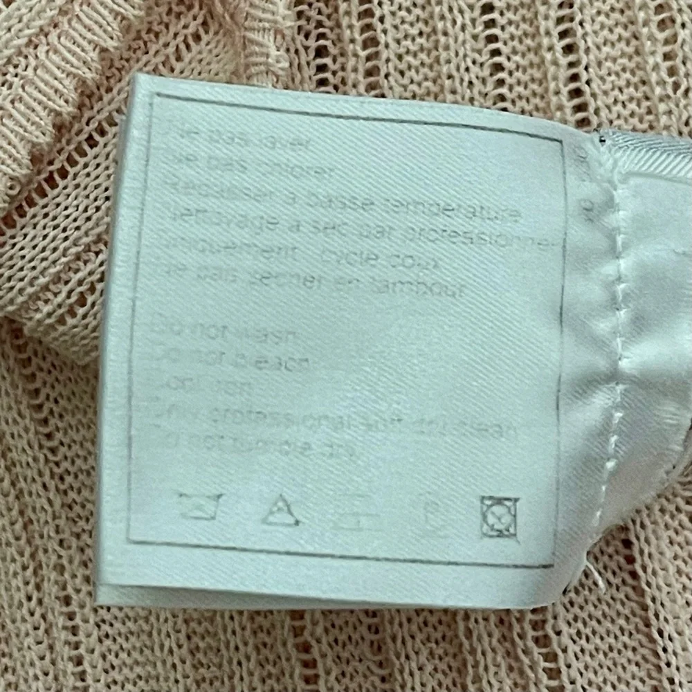 CHANEL Pink Flutter Sleeve Lightweight Knit Top